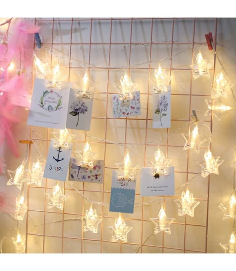 Гирлянда прищепки "Звезды"