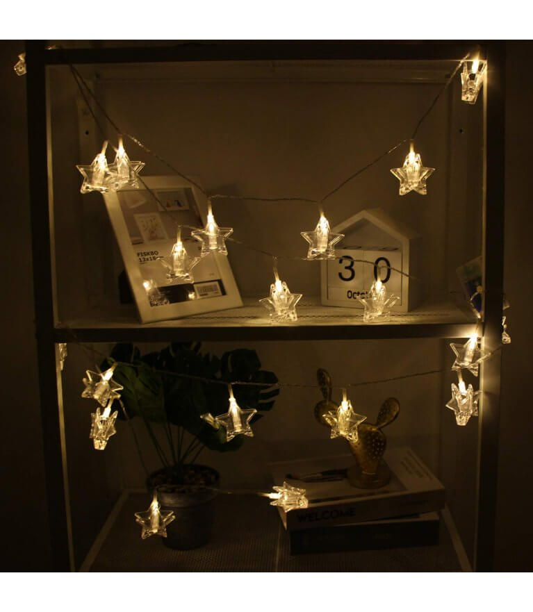 Гирлянда прищепки "Звезды"